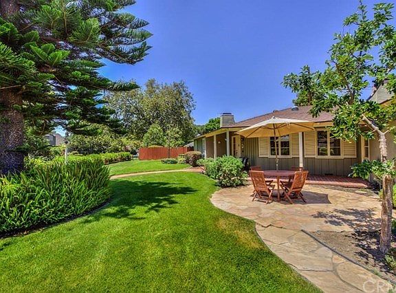 Amazing front yard with lush landscaping