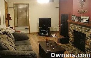Family room with mudroom in background to den and garage