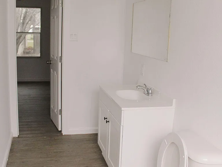 Master bathroom facing the master bedroom