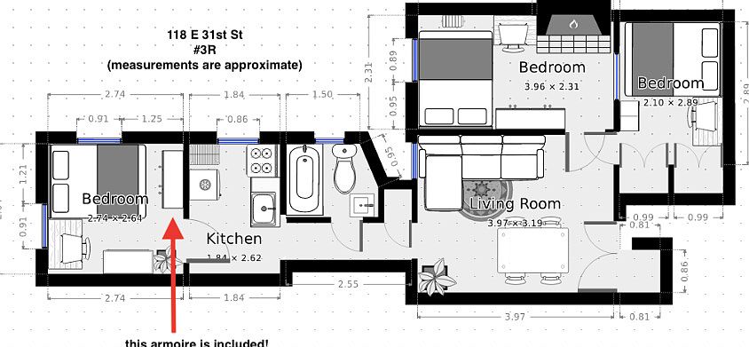 2nd image of 118 E 31st St #3RR