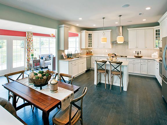 Breakfast area and gourmet kitchen - photos are for illustrative purposes only