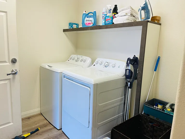 Basic laundry detergents & cleaning supplies provided to get you started for your first month!