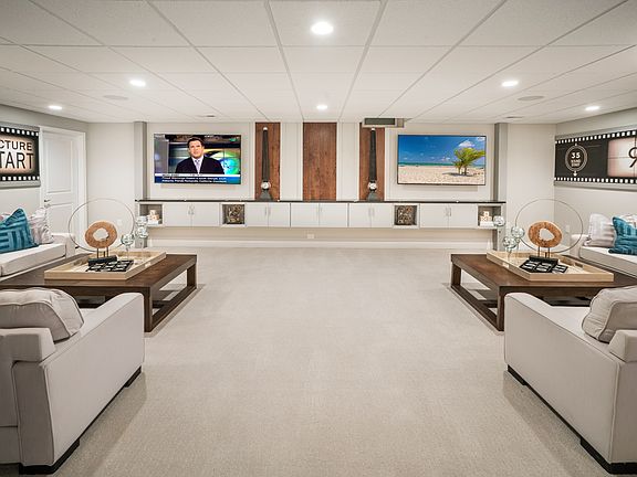 Finished basement provides additional living space