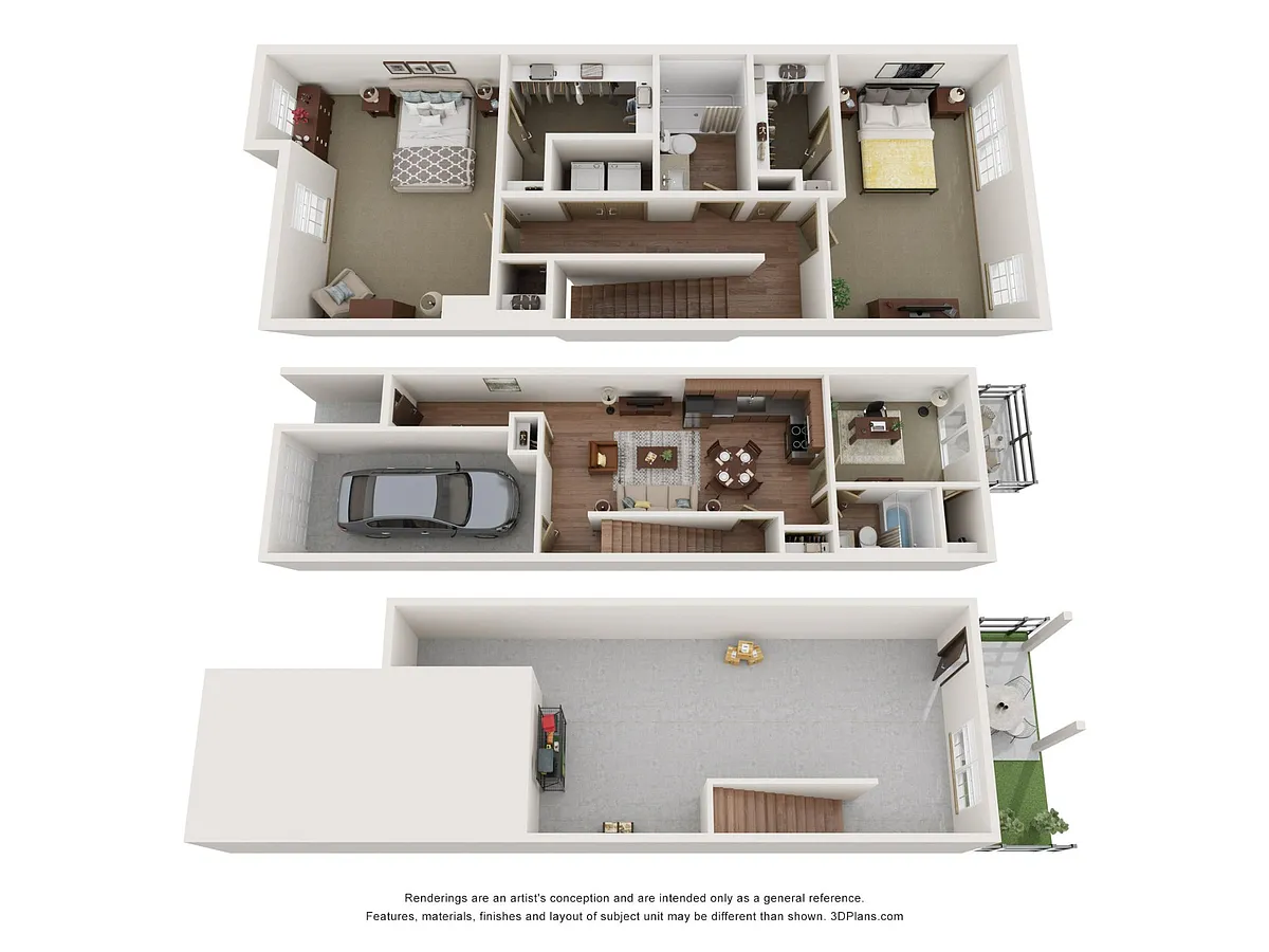 Floor plan E1B+DEN - The Sandstone with Unfinished Basement