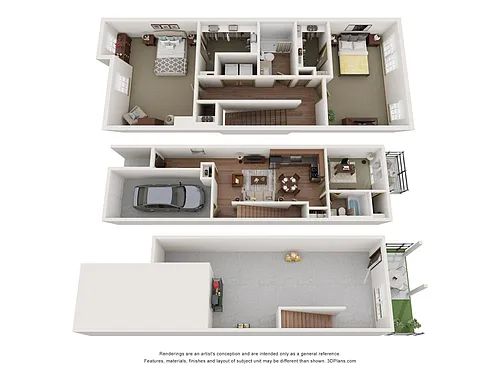 Floor plan E1B+DEN - The Sandstone with Unfinished Basement