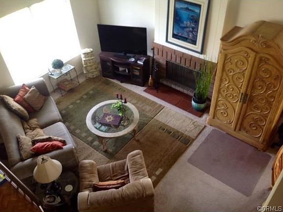 view of living room from upstairs