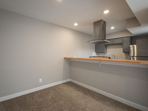 Dining room and kitchen