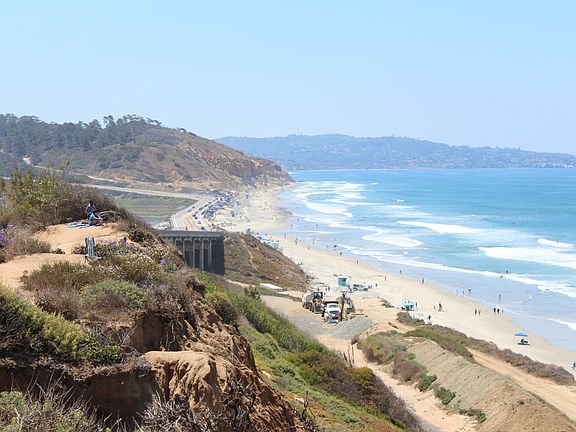 In Del Mar, close to Torey Pines Beach