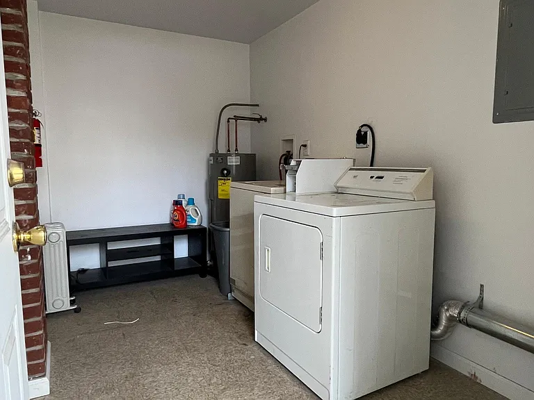 Shared laundry area.