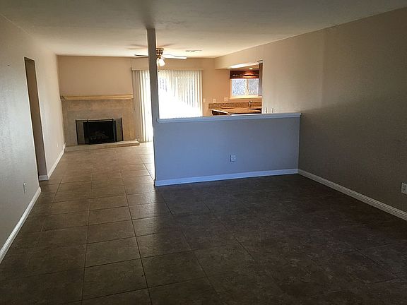 Family room behind pony wall