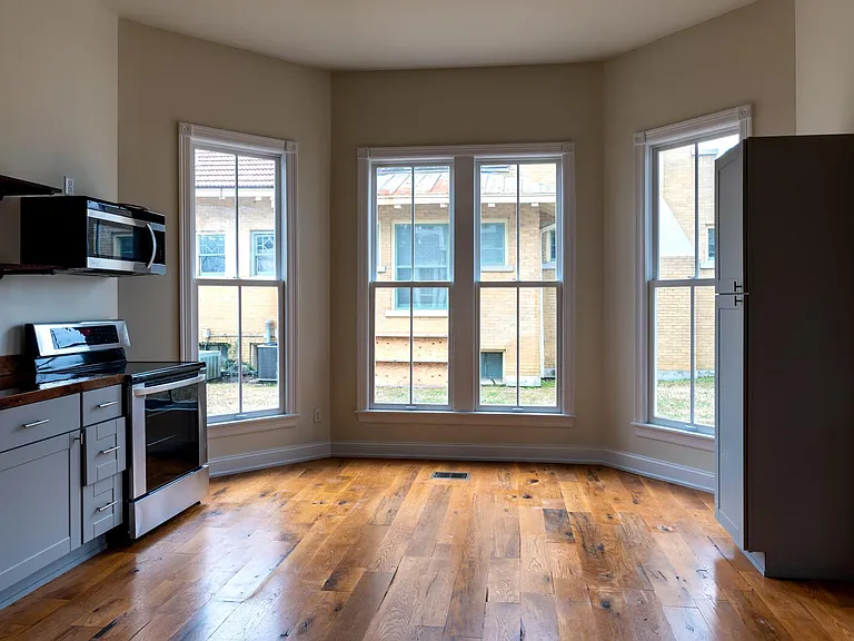 Looking into the kitchen from the hall