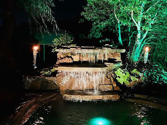 Pond at night