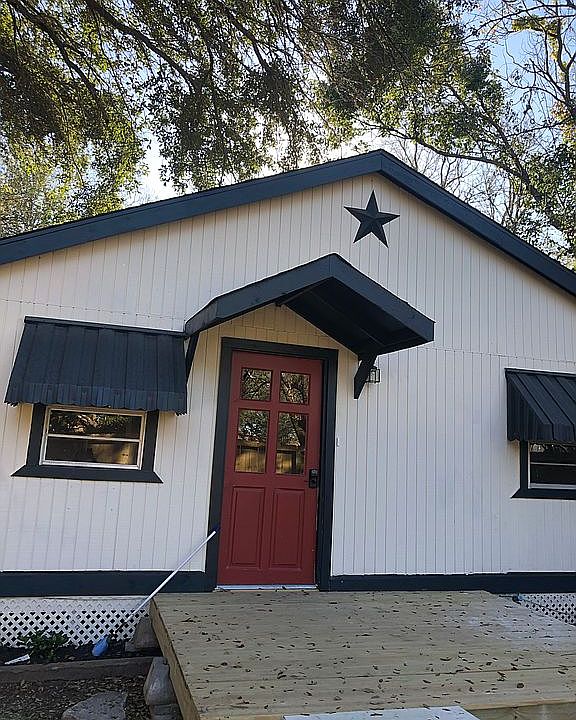 Front of home with new deck