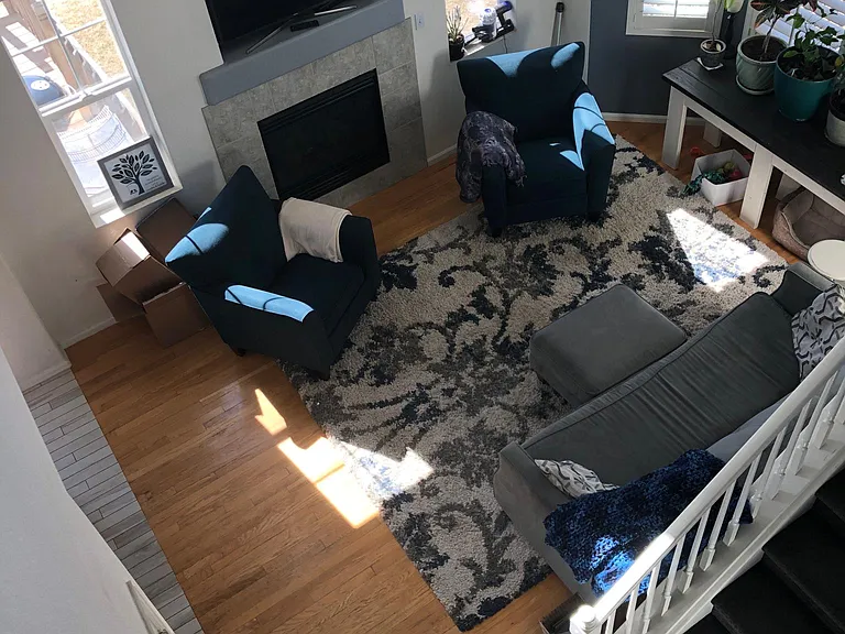 Living room from staircase