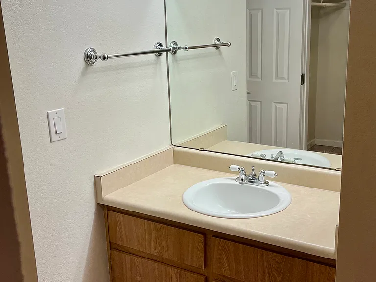 Guest bathroom vanity sink