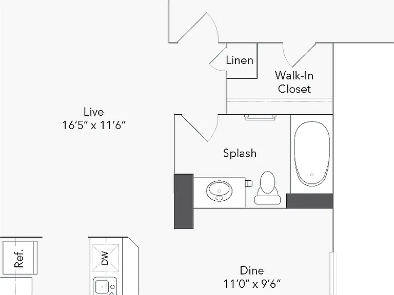 Alfred | 1-Bedroom Floorplan Alfred | 1-Bedroom Floorplan