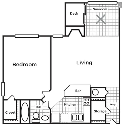 Floor plan 1x1 A3 The Jasmine