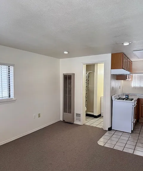 Living space with bathroom