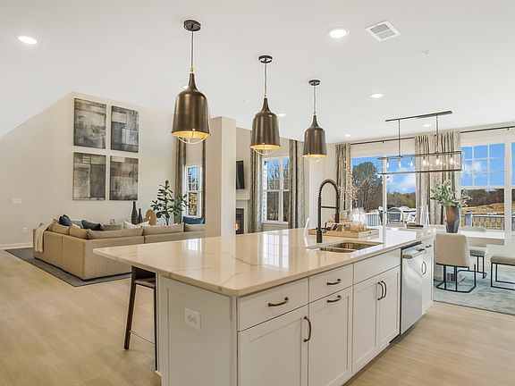 Island overlooking great room