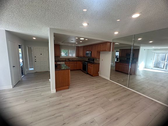 Family room and kitchen