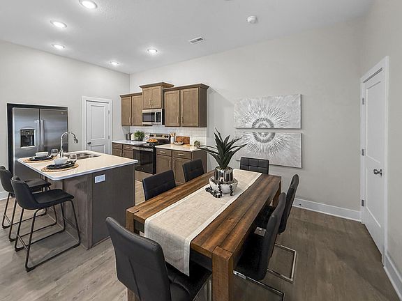 Dining area and kitchen