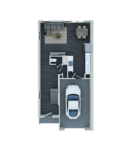 Floor plan 3-Bed two-story with basement