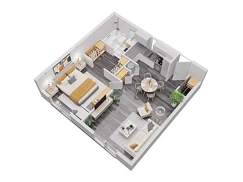 Floor plan 1 Bedroom1 Bathroom