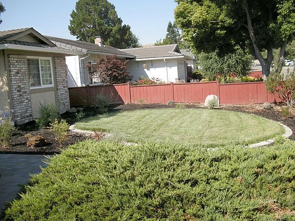 Front yard viewed from side