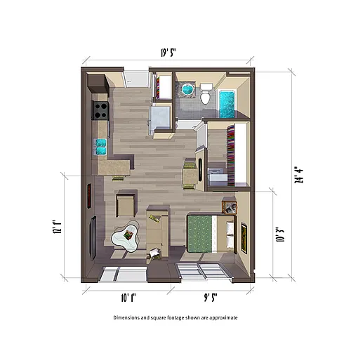 Floor plan Studio - M