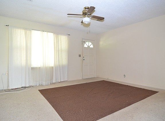 Large window and ceiling fan!