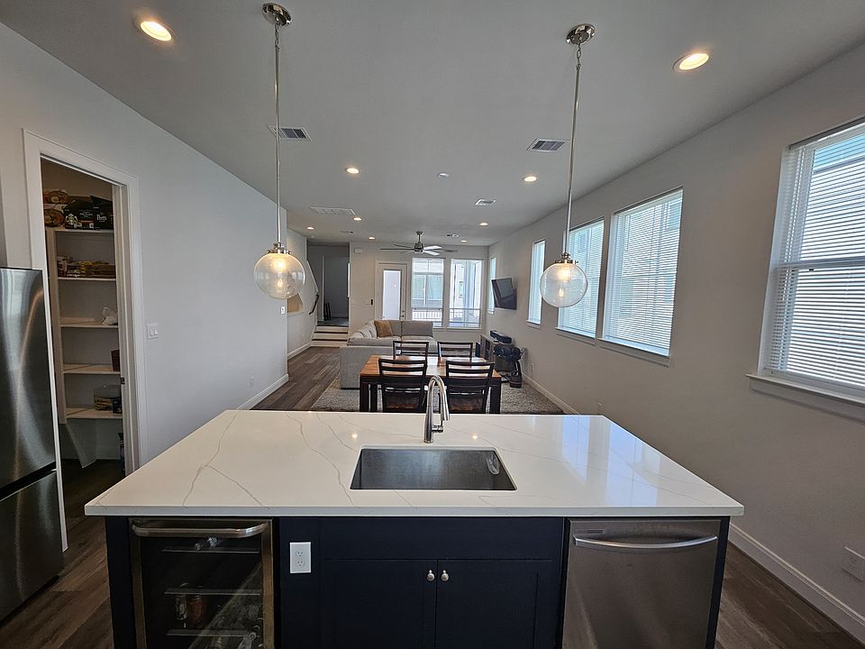 Kitchen with wine cooler