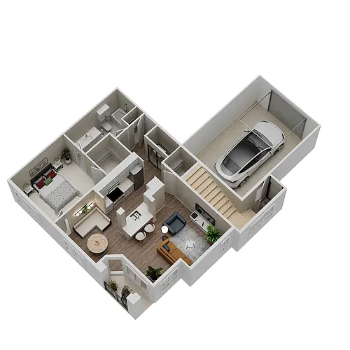 Floor plan Ee - Townhome - Renovated