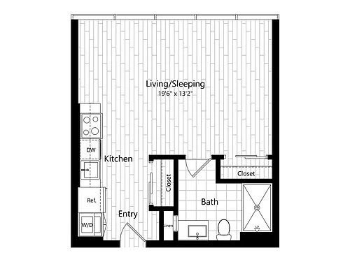 Floor plan Unit 211 - B420