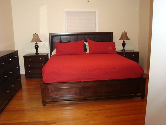 A downstairs bedroom