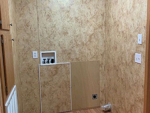 Laundry area built in closet