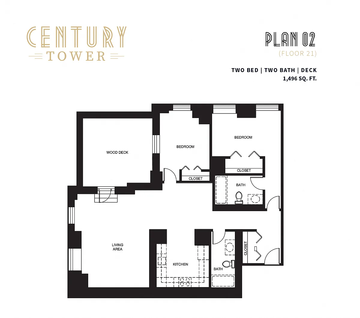 Floor plan 2 Bed 2 Bath+Deck 02 (21)