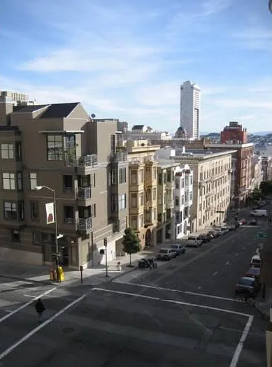 View down Jones St