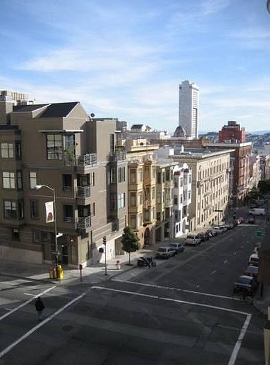 View down Jones St