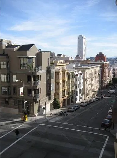 View down Jones St