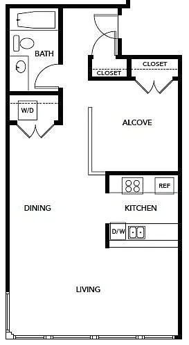 Floor plan Open 1 East Facing Mtn View P09