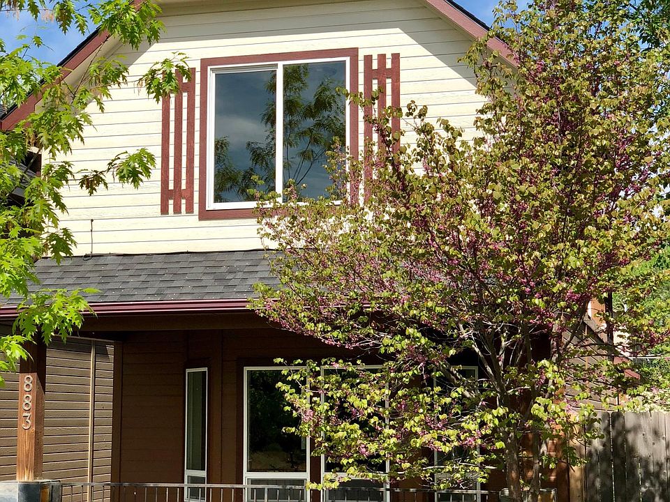Mature trees in recently built downtown home