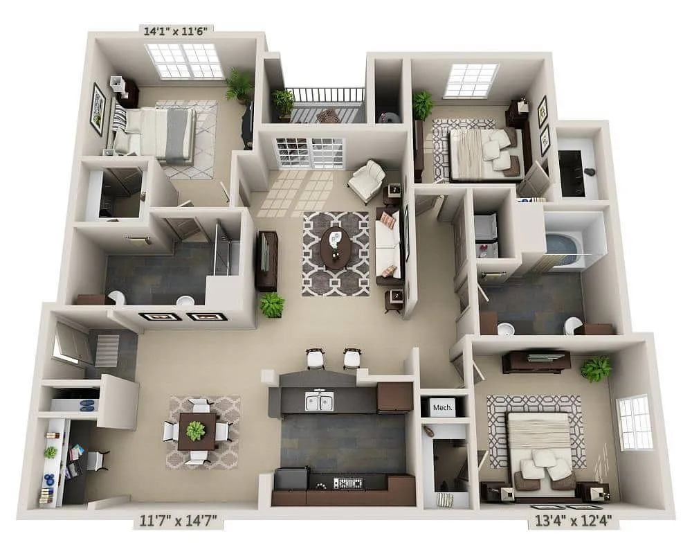 Floor plan Plan Ga (C2B)