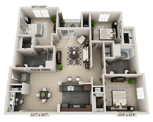 Floor plan Plan Ga (C2B)
