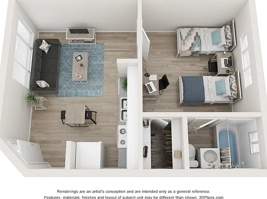 1 Bedroom 1 Bedroom