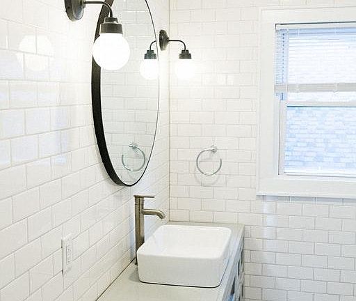 Custom bath vanity w/ vessel sink