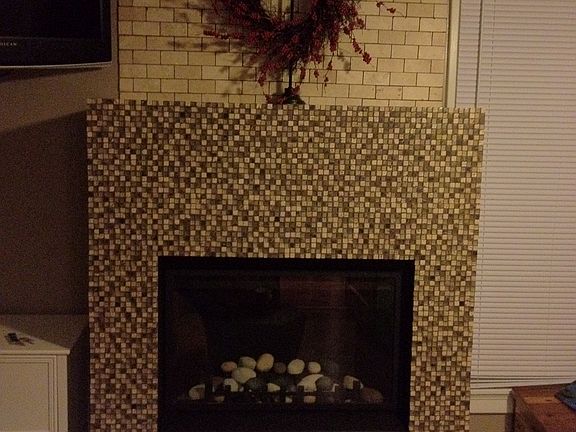 fireplace in master bed