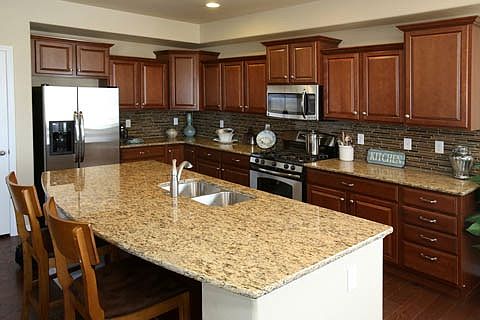 Granite counter tops in kitchen
