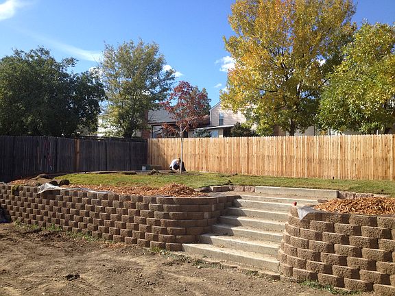 View from concrete patio