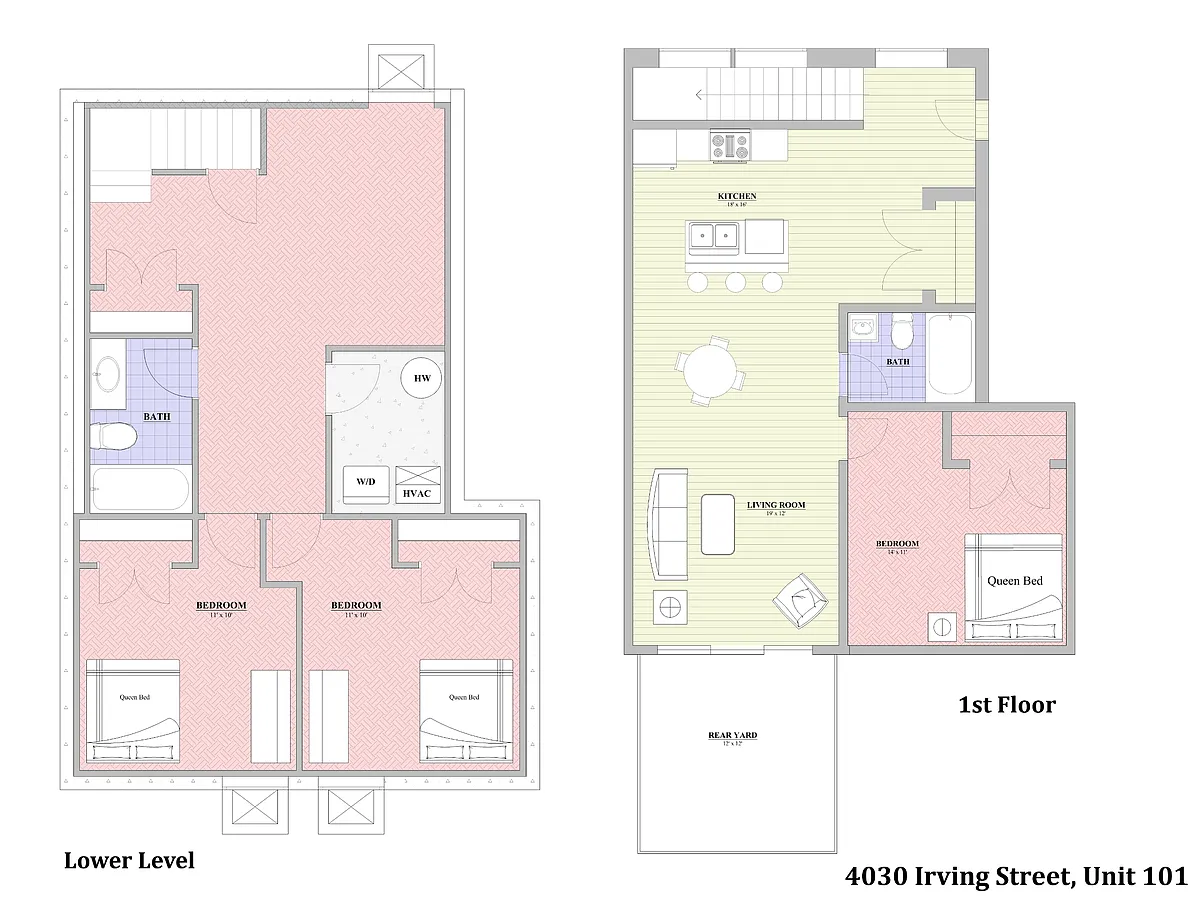 Floor plan 3 Bed | 2 Bath
