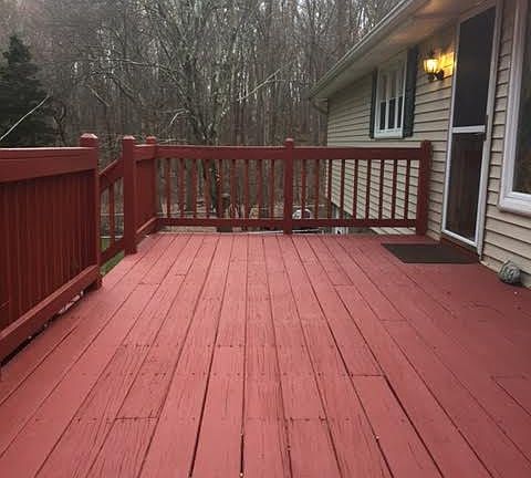 Large deck welcomes you